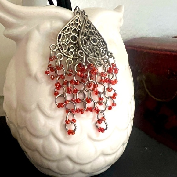 𝅺SILVER Dangle drop earrings - Picture 1 of 3